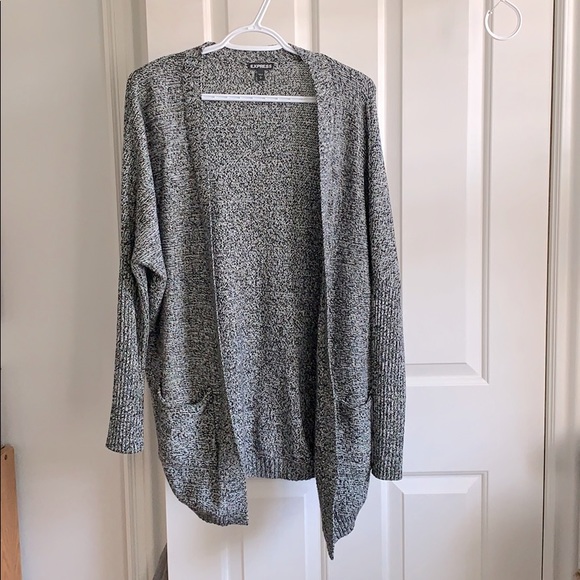 EXPRESS Salt/Pepper Knit Cardigan - Picture 1 of 1
